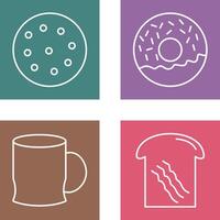 cookie and doughnut Icon vector