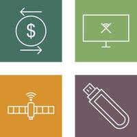 transaction and disconnected network Icon vector