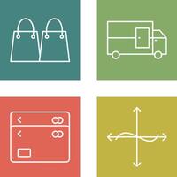 shipment and shopping bag Icon vector