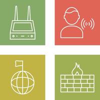 router and signal Icon vector