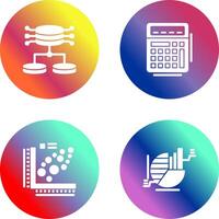 Structured Data and Calculator Icon vector