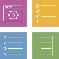 settings and numbered lists Icon vector