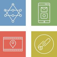 Networks and Mobile Applications Icon vector