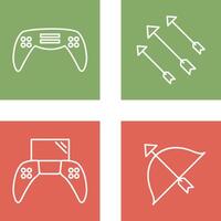 Gaming Console and Arrows Icon vector