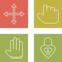 move and hold Icon vector