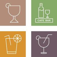 bebidas café y Jerez icono vector