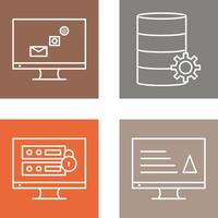 digital marketing and database management Icon vector