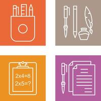 Stationery and Writing Equipment Icon vector