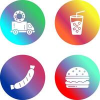 Delivery Truck and Cold Drink Icon vector