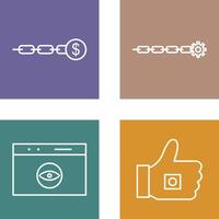 link sales and link optimization Icon vector