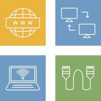 Sharing Systems and World Wide Icon vector