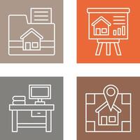 Folder and Presentation Icon vector