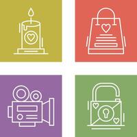 Candle and Gift Bag Icon vector