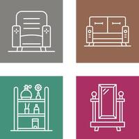 Armchair and Sofa Icon vector