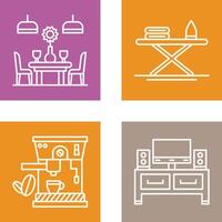 Iron Board and Table Icon vector