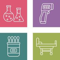 Flask and indicator Icon vector