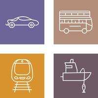 Sports Car and Double Icon vector