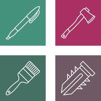 Marker and Axe Icon vector