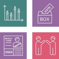 Giing Vote and Candidate and Graph Icon vector