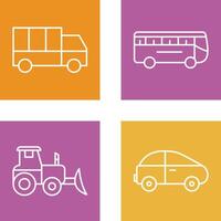 Truck and Bus Icon vector