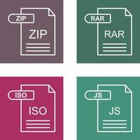 ZIP and RAR Icon vector