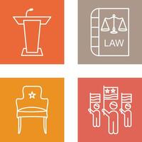 Podium and Law Icon vector