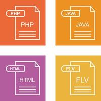 PHP and Java Icon vector