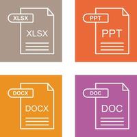XLSX and PPT Icon vector