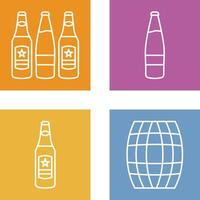 cerveza botellas y alcohol icono vector