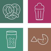 Pretzel and Pint of Beer Icon vector