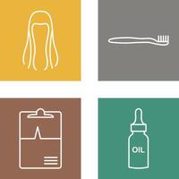 Toothbrush and Hair Icon vector