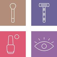 Brush and Razor Icon vector