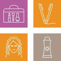 Cosmetics and Straightener Icon vector