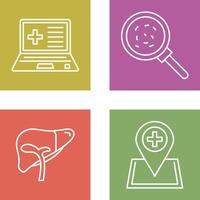 Laptop and Analytics Icon vector