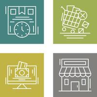 hora es dinero y oferta final icono vector