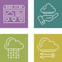 Cloud Comuting and Support Icon vector