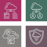 File and Cloud Icon vector