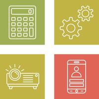 Calculator and Setting Icon vector