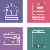 Alarm System and Ebook Icon vector