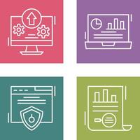 Upload and Dashboard Icon vector
