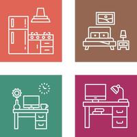 Kitchen and Bedroom Icon vector