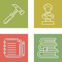 Hammer and Statue Icon vector