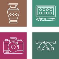 Vase and Water Colors Icon vector