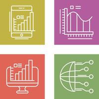 Mobile and Bar Chart Icon vector