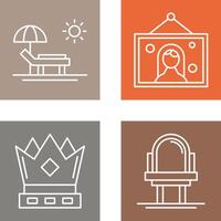 Hammock and Wedding Photo Icon vector