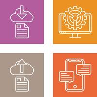 File Download and Monitor Icon vector