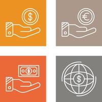 Dollar and Euro Icon vector