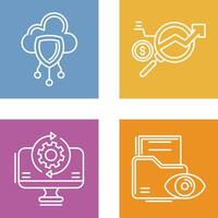 Data Protection and Data Research Icon vector