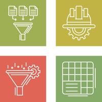 Data Collection and Engineering Icon vector