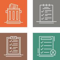 Trash List and Booking CheckList Icon vector